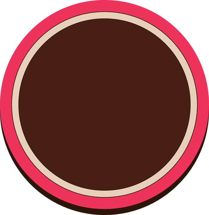 A circle with red border